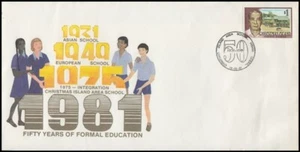 CHRISTMAS ISLAND 1981 50º ANIV EDUCACIÓN FORMAL RECUERDO CUBIERTA (ID:143/D16779) - Imagen 1 de 1