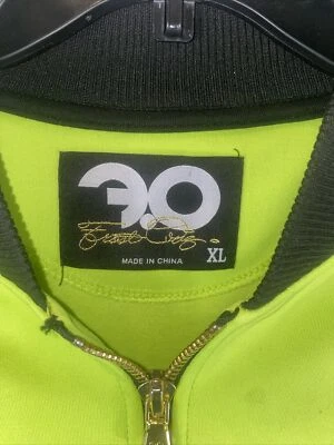 Frost Originals Mens XL Reflective Neon Yellow & Black Jacket Full Zip Logo - Image 1 of 4