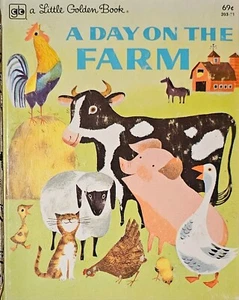 A Little Golden Book A Day On The Farm Child Vintage 1980 203-21 - Imagen 1 de 2