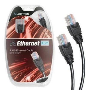 Cable Ethernet de alta velocidad Lloytron A2521 1,0 m Cat6 RJ45 8P8C 500 MHz nuevo - negro - Imagen 1 de 1