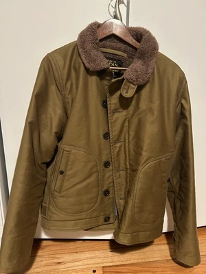 铁心羊驼衬里 N-1 甲板夹克 - IHM-35-ODG - 中号 — 第 1/3 张图片