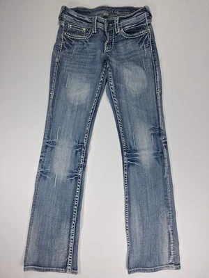 Pantalones de mezclilla para mujer Cowgirl Tuff Jazzy 2 Bootcut azul talla 24x35 desgastados  Foto 1 de 4