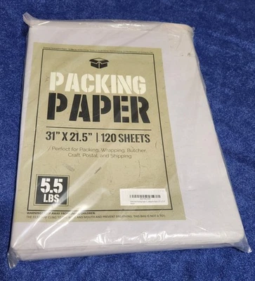 Large Packing Paper 120 Sheets for Moving 31" X 21.5" Packing Newsprint Paper. - Image 1 of 4