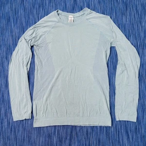 Sweaty Betty Long Sleeve Shirt Women's Size L Breathe Easy Light Blue Running - Picture 1 of 13