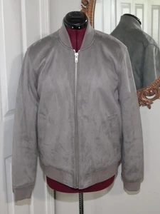 Abercrombie & Fitch Herren Wildleder Bomberjacke Vegan, Full Zip Gr. M - Bild 1 von 5