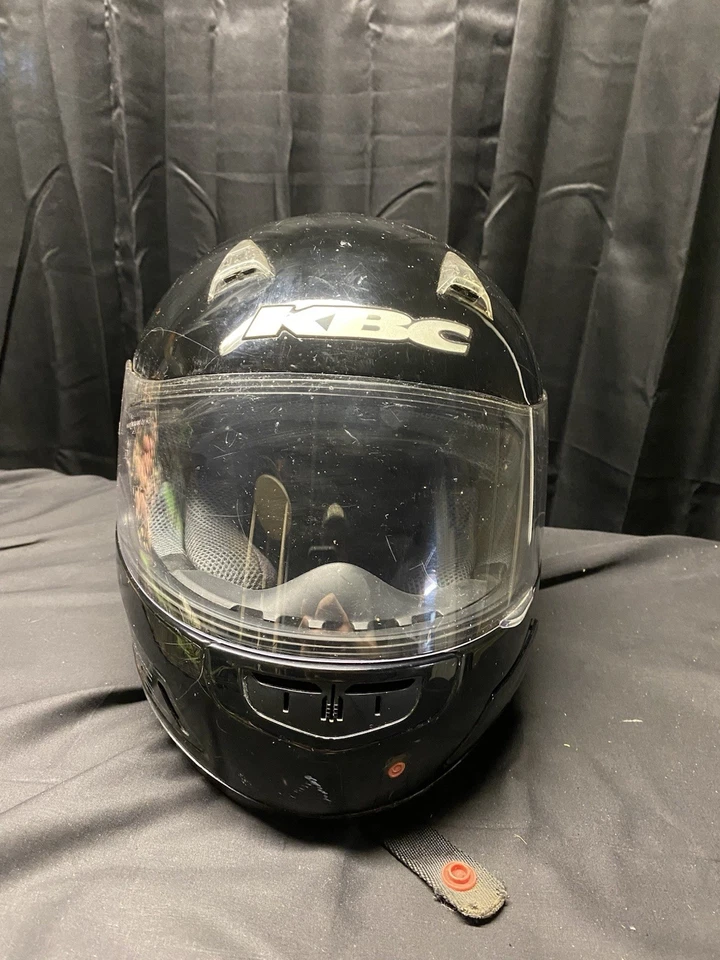 Used Black KBC Motorcycle Helmet Size Medium! - Image 1 of 4