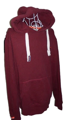 The superdry orange label dark maroon hooded sweatshirt 46 chest - Image 1 of 4