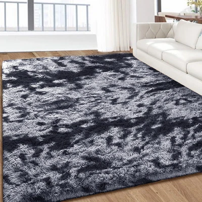 Shaggy Fluffy Area Rug Anti Skid Living Room Bedroom Carpet Ultra Soft Floor Mat - Image 1 of 4