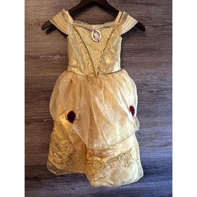 Belle Girl Halloween Costume size 4 Sleeping Beauty Disney Store - Image 1 of 4