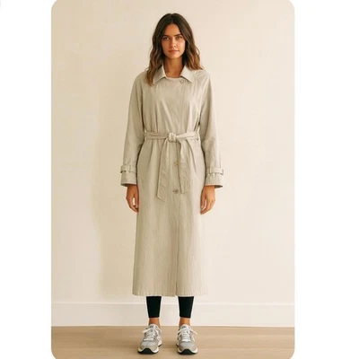 Vintage London Fog Full Length Trench Coat  Large 10 Classic 90s Minimalist - Image 1 of 4