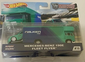 Tarjeta dañada Hot Wheels Transporter #10 - Mercedes-Benz 190E/Fleet Flyer 1:64 - Imagen 1 de 2
