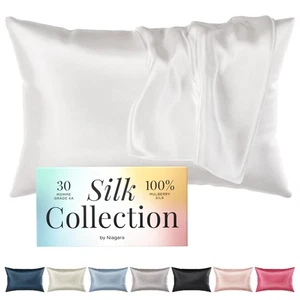 Niagara 100% Mulberry Silk Pillowcase - 30 Momme Silk Pillow case for Hair an... - Picture 1 of 6