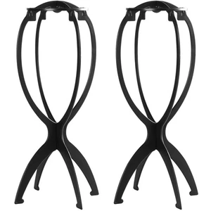 Dreamlover Wig Head Stand for Travel, 2 Packs 14.2 Inch (Pack of 2), Black  - Foto 1 di 8