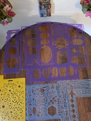 10 листов трафареты формы, цветы, цифры - Изображение 1 из 4