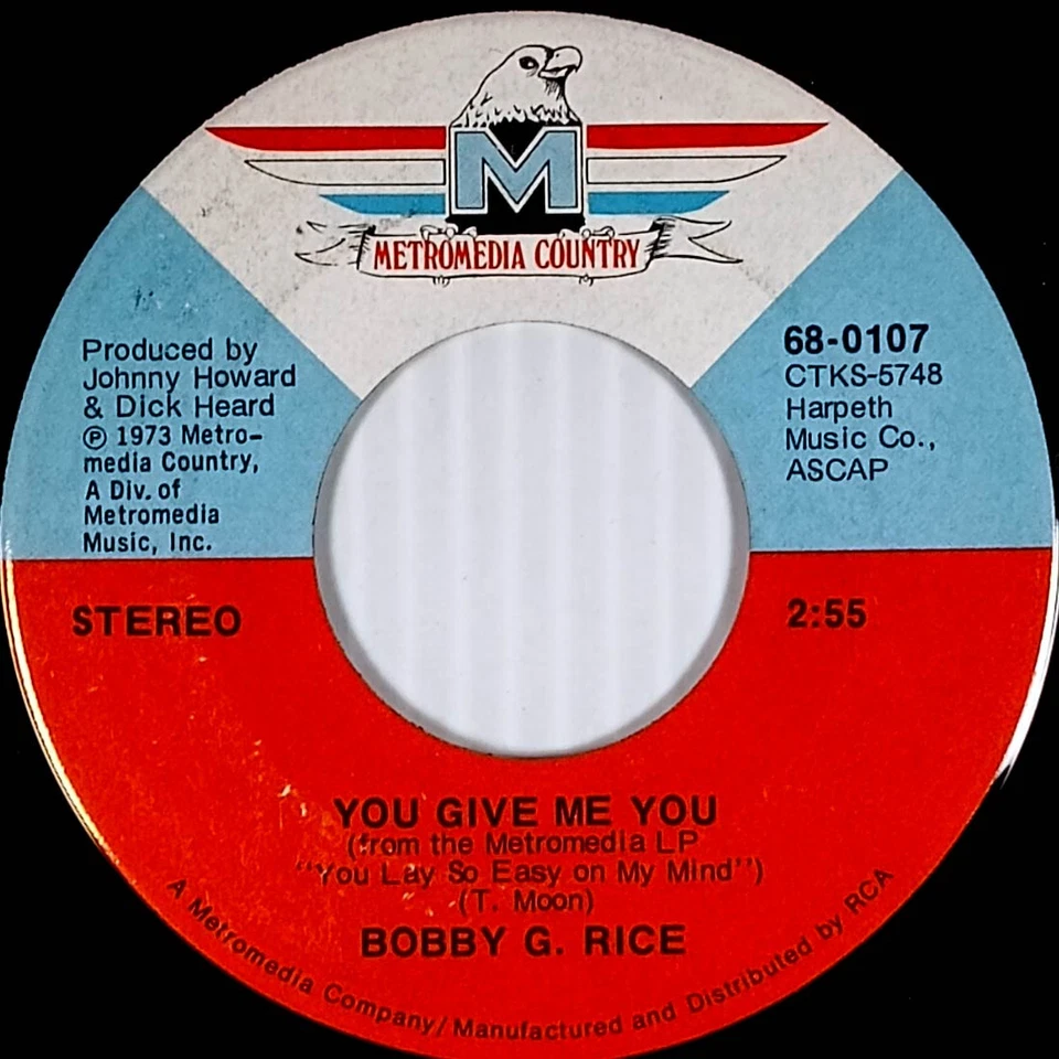 Bobby G Rice - You Give Me You / Bring Your Love To Me Softly [7" 45 rpm Single] Foto 1 de 1