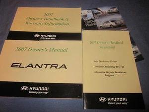 2007 HYUNDAI ELANTRA OWNERS MANUAL OWNER'S set w/ case - Imagen 1 de 1