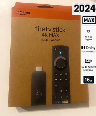 Brand New Amazon Fire TV Stick 4K MAX Wi-Fi6 TV Remote Alexa Voice Control - Image 1 of 4