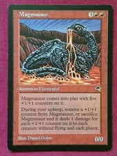 Magic The Gathering TEMPEST MAGMASAUR single red card MTG