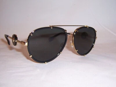 NEW VERSACE SUNGLASSES VE2232 143887 BLACK/DARK GRAY 61mm AUTHENTIC 2232 - Image 1 of 4