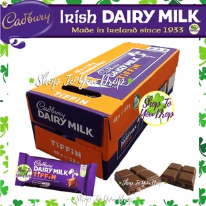 FULL BOX IRISH CADBURY TIFFIN CHOCOLATE 48 x 53G BARS BB 07/26 Present Gift☘️🍫 - Picture 1 of 9