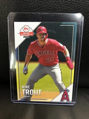 2019 Topps National Baseball Card Day Mike Trout # 1.w/top loader. - Image 1 of 2