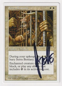 Signed Serra Bestiary Proof NM 5th Edition Artist Steve Luke 1997 MTG Magic AP! - Picture 1 of 2