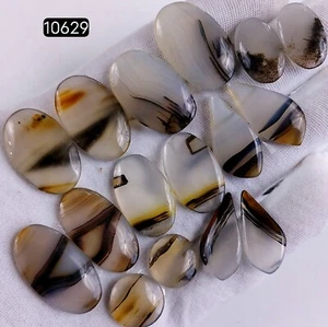 Lote de 8 pares de piedras preciosas de cabujón de ágata Montana natural de 187 quilates 28x18 14x14 mm #R-10629 - Imagen 1 de 4