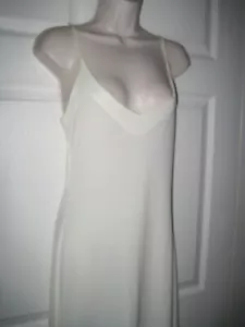 Women's Vintage Large Long Slip Off White Spaghetti Straps - Picture 1 of 12