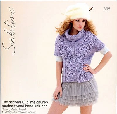 The Second Sublime Chunky Merino Tweed Hand Knit Book #655 - Knitting Patterns - Image 1 of 4
