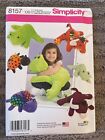 Simplicity Pattern 8157 ~ Stuffed Animals in 2 Sizes:  Frogs ~ Lady Bug ~ Bull