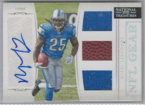2011 Playoff National Treasures Trios Prime 33/49 Mikel Leshoure #26 Player worn - Bild 1 von 2