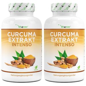 Curcuma Extrakt - 360 Kapseln (V) - Mit 98% Extrakt - Curcuminoide /Tagesportion