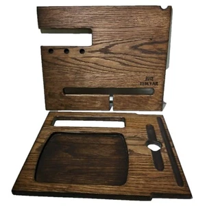 Teslyar Wood Phone Docking Station Key Holder Desk Top Organizer New In Open Box - Zdjęcie 1 z 7