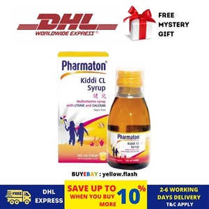 5 Pcs X PHARMATON KIDDI CL Multivitamin + Lysine & Calcium SYRUP 100ML - Picture 1 of 7