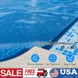 20x40FT Rectangle Swimming Pool Solar Cover for In-Ground and Above-Ground US - Picture 1 of 6