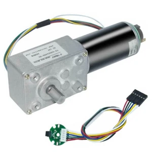 DC12V Gleichstrom Getriebemotor Schneckengetriebe Motor Zahnradmotor mit Encoder - Bild 1 von 20