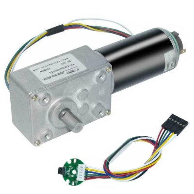 DC12V Gleichstrom Getriebemotor Schneckengetriebe Motor Zahnradmotor mit Encoder - Bild 1 von 4