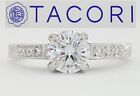 TACORI Platinum Semi-Mount Diamond Engraved Engagement Ring 0.08 ct Rtl $3,050