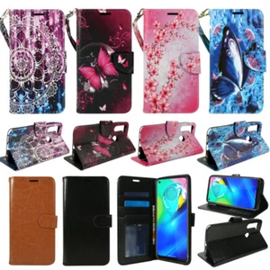 For Motorola Moto G Stylus 2020, PU Leather Wallet Phone Cover Flip Stand Strap - Picture 1 of 32