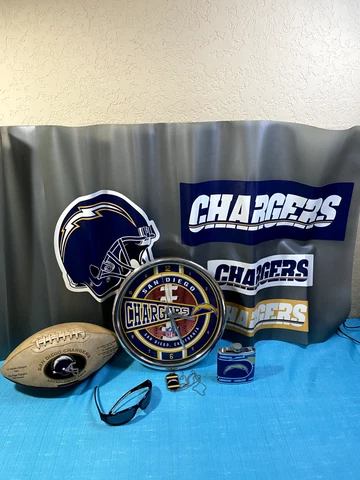 San Diego Chargers Clock,Contact paper Decals,DogTags,Sun Glasses,Football,Flask Cover