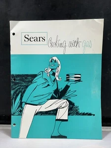 Vintage 1970's Sears Cooking With Gas Booklet For Stoves, 3 Hole Punch - BC - Picture 1 of 12