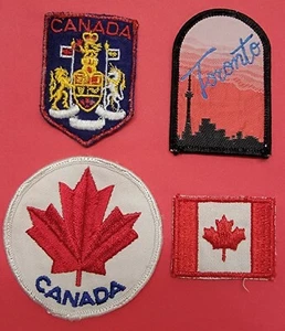 VINTAGE CANADA 🇨🇦 PATCHES TORONTO, 🍁 MAPLE LEAF (LOT OF 4) - Picture 1 of 2