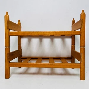 Vintage Kohner Doll House Furniture Wooden Bunk Bed - Picture 1 of 7