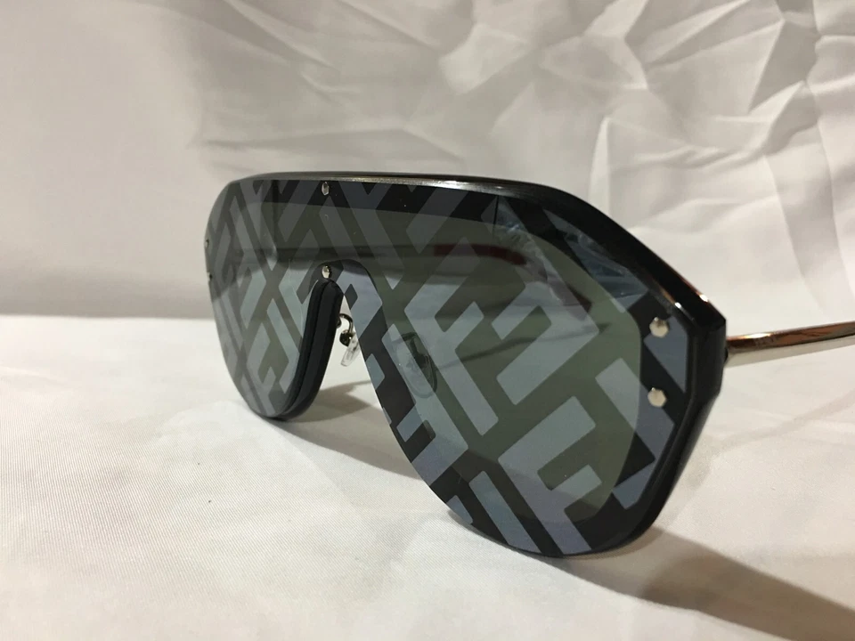 Authentic New Fendi FF M0039  Black/Silver Soft Square Women's Sunglasses - Image 1 of 4