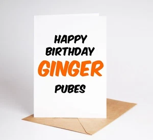 Tarjeta de cumpleaños divertida tarjeta grosera para persona de jengibre hermano amigo especial BC074 - Imagen 1 de 3