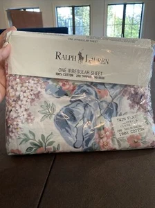 Ralph Lauren ALLISON Multi Rose Floral Sheet IRREGULAR Twin Size 66” X 96” 200TC - Picture 1 of 7