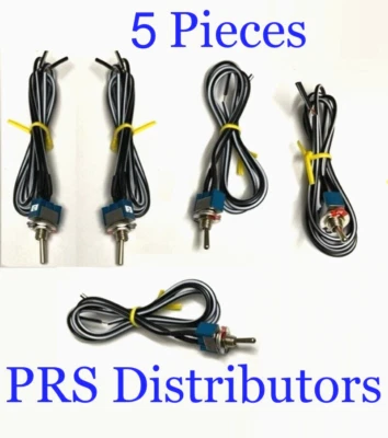 5 Pieces ON OFF TOGGLE SWITCH with Wire for 6VDC 12VDC  110VAC  220VAC - Image 1 of 4