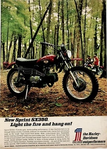 1971 Harley-Davidson Sprint SX350 - Vintage Motorcycle Ad - Picture 1 of 1