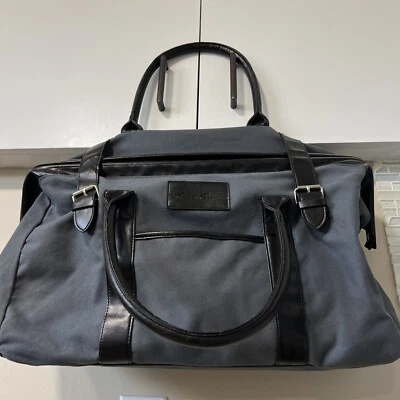 Kenneth Cole New York Gris/Negro Lona Gimnasio/Viaje/Bolso de Lona Weekender22”-9” Foto 1 de 4