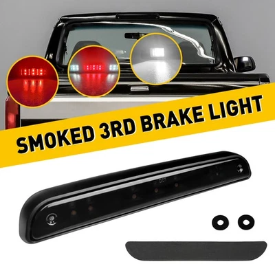 Para 1994-1996 F150 Ford F250 F350 Negro Tercera Luz de Freno Lámpara de Carga Humo AUXITO Foto 1 de 4